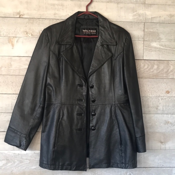 Wilsons genuine leather double breasted jacket - Picture 1 of 4